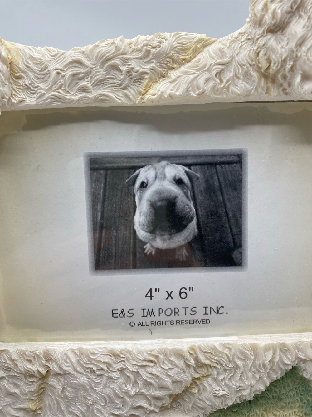 Poodle Picture Frame Resin 4x6 Photo Holder figurine 3D Textured Dog Pet - Picture 4 of 8